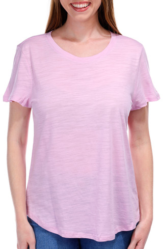 Thumbnail 2: Blue Sol Blue Sol Womens Solid Short Sleeve Luxey Scoop Top 