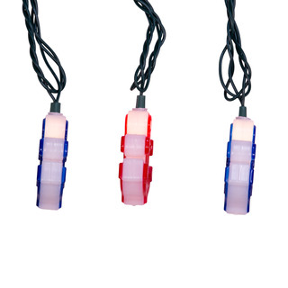 Thumbnail 6: Kurt Adler Kurt Adler UL 10-Light Red and Blue Anchor Light Set. 