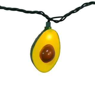 Thumbnail 4: Kurt Adler Kurt Adler UL 10-Light Avocado Light Set. 