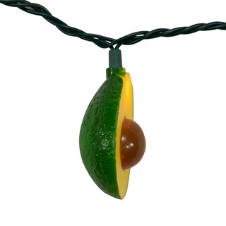 Thumbnail 6: Kurt Adler Kurt Adler UL 10-Light Avocado Light Set. 
