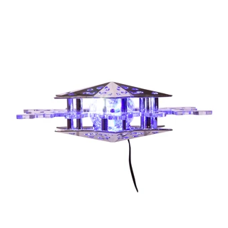 Thumbnail 12: Kurt Adler Kurt Adler 9-Inch Blue and White LED Rotating Snowflake. 
