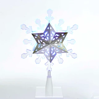 Thumbnail 2: Kurt Adler Kurt Adler 9-Inch Blue and White LED Rotating Snowflake. 