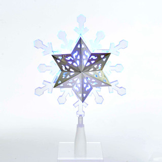 Thumbnail 1: Kurt Adler Kurt Adler 9-Inch Blue and White LED Rotating Snowflake. 