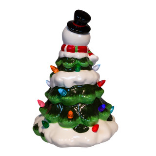 Thumbnail 6: Kurt Adler Kurt Adler 9-Inch Battery Operated Ceramic Light-Up Snowman. 