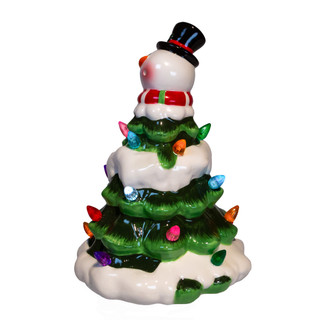 Thumbnail 8: Kurt Adler Kurt Adler 9-Inch Battery Operated Ceramic Light-Up Snowman. 