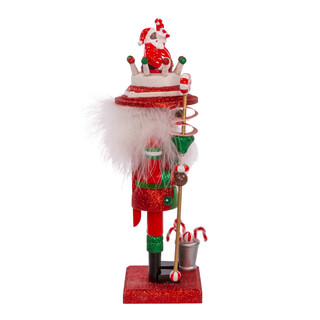 Thumbnail 4: Kurt Adler Kurt Adler 10-Inch Hollywood Black Nutcracker with Santa Hat 