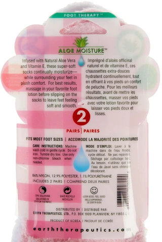 Thumbnail 4: Earth Therapeutics Earth Therapeutics 2 Pk Plaid Aloe Moisture Socks 