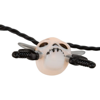 Thumbnail 14: Kurt Adler Kurt Adler UL 10-Light Skull and Silver Swords Light Set 