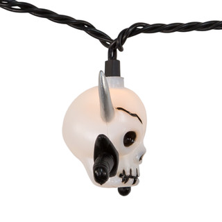 Thumbnail 4: Kurt Adler Kurt Adler UL 10-Light Skull and Silver Swords Light Set 