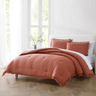Thumbnail 4: Zest Kitchen + Home ZEST Kitchen + Home Tia Tassel Comforter Set 