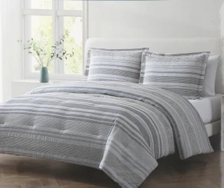Thumbnail 4: Zest Kitchen + Home ZEST Kitchen + Home Zoila Striped Comforter Set 