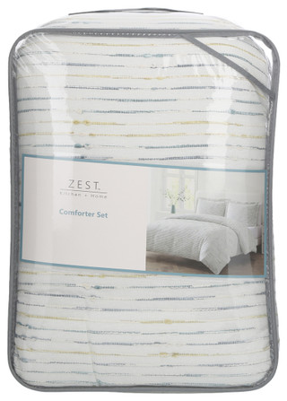 Thumbnail 8: Zest Kitchen + Home ZEST Kitchen + Home Allyson Striped Comforter Set 