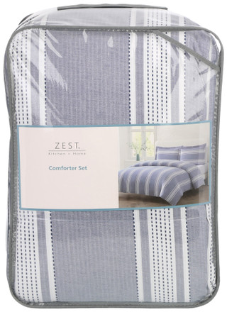 Thumbnail 9: Zest Kitchen + Home ZEST Kitchen + Home Nou Striped Comforter Set 