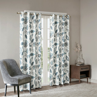 Thumbnail 13: SUNSMART SunSmart Camille Jacquard Printed Darkening Curtain Panel 