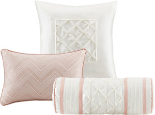 Thumbnail 12: Madison Park Madison Park Laurel Blush 7-pc. Comforter Set 