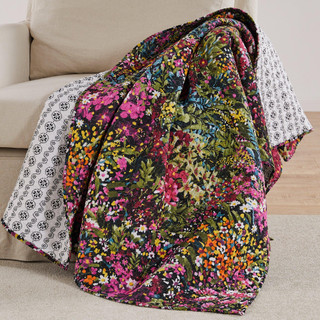 Thumbnail 1: Black/Pink Disty Floral
