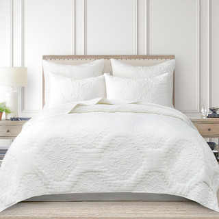 Thumbnail 4: Levtex Home Levtex Home Muslin Stitch White Euro Sham Set of 2 