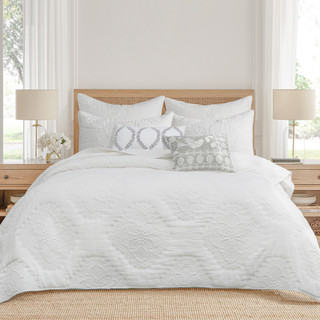 Thumbnail 4: Levtex Home Levtex Home White Muslin Quilt & Sham Set 
