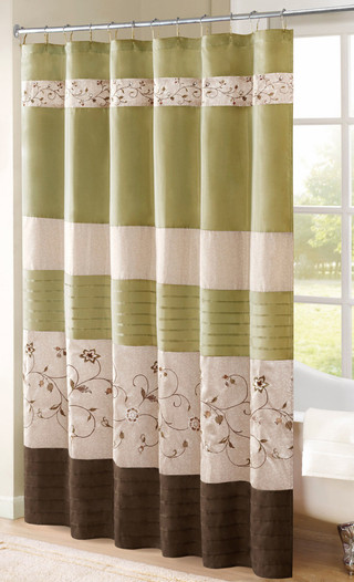 Thumbnail 1: Madison Park Madison Park Serene Shower Curtain 