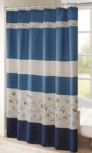 Thumbnail 2: Madison Park Madison Park Serene Shower Curtain 