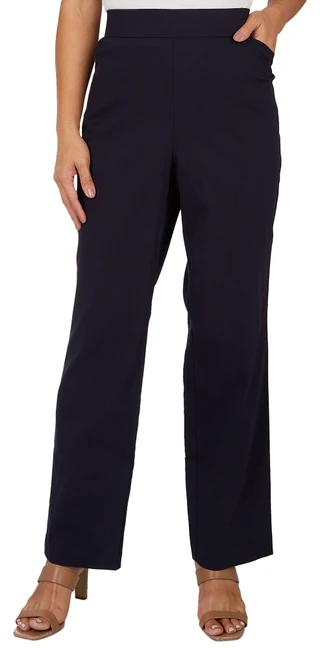 Thumbnail 1: Coral Bay Coral Bay Womens Favorite Fit Slimming Solid Pocket Pants 