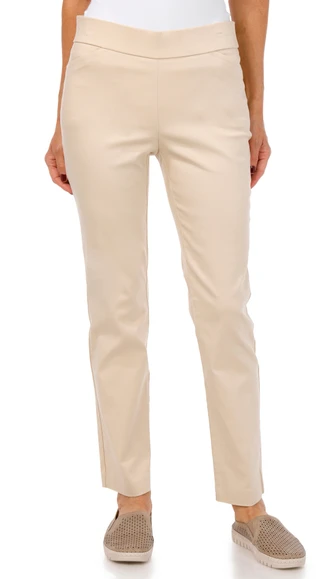Thumbnail 2: Coral Bay Coral Bay Petite 28 in. Solid Millenium Slimming Pants 