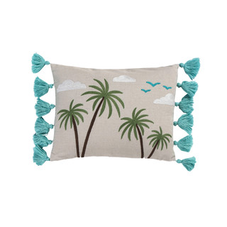 Thumbnail 2: Levtex Home Levtex Home Coastal Beach Days Palm Tassel Pillow 