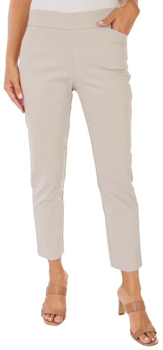 Thumbnail 2: Coral Bay Coral Bay Womens Short Millenium Solid Slimming Pants 
