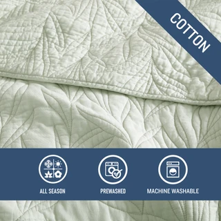 Thumbnail 44: TOMMY BAHAMA Tommy Bahama Solid Costa Sera 100% Cotton Quilt 