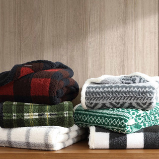 Thumbnail 8: Eddie Bauer Eddie Bauer Bunkhouse Plaid Sherpa Throw Blanket 