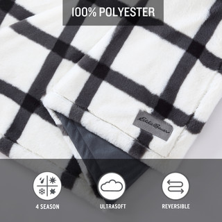 Thumbnail 12: Eddie Bauer Eddie Bauer Bunkhouse Plaid Fur Like Throw Blanket 