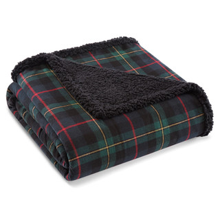 Thumbnail 2: Eddie Bauer Eddie Bauer Mountain Pine Tartan Flannel Reversible Throw 