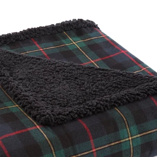 Thumbnail 4: Eddie Bauer Eddie Bauer Mountain Pine Tartan Flannel Reversible Throw 