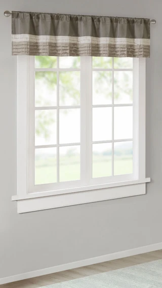 Thumbnail 1: Madison Park Madison Park Amherst Polyoni Pintuck Valance 