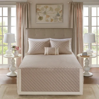Thumbnail 6: Madison Park Madison Park Breanna 4-pc. Tailored Bedspread Set 