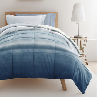 Thumbnail 6: IENJOY HOME 8 Piece Light Blue Patterned Comforter Dorm Set Bundle 