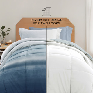 Thumbnail 16: IENJOY HOME 8 Piece Light Blue Patterned Comforter Dorm Set Bundle 