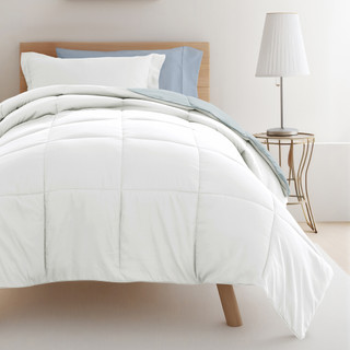 Thumbnail 8: IENJOY HOME 8 Piece Light Blue Patterned Comforter Dorm Set Bundle 