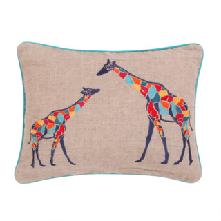 Thumbnail 2: Levtex Home Levtex Home Mackenzie Giraffes Burlap Pillow 