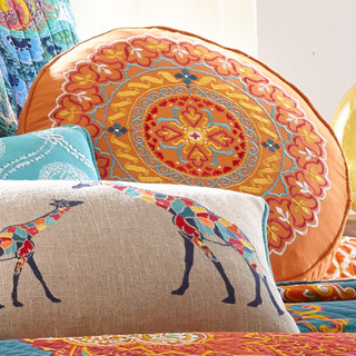 Thumbnail 4: Levtex Home Levtex Home Mackenzie Round Orange Pillow 