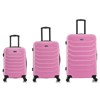 Thumbnail 4: INUSA INUSA Endurance Hardside Lightweight Spin 3 pc Luggage Set 