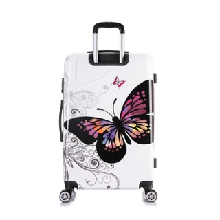 Thumbnail 6: INUSA INUSA Butterfly Hardside Lightweight 3 pc Luggage Set 