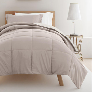 Thumbnail 4: IENJOY HOME IENJOY HOME 8 Piece Solid Comforter Dorm Set Bundle 