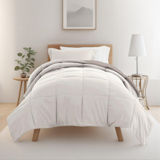 Thumbnail 1: IENJOY HOME IENJOY HOME 8 Piece Solid Comforter Dorm Set Bundle 