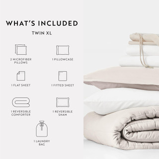 Thumbnail 12: IENJOY HOME IENJOY HOME 8 Piece Solid Comforter Dorm Set Bundle 
