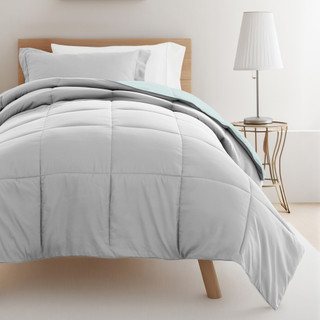 Thumbnail 8: IENJOY HOME IENJOY HOME 8 Piece Solid Comforter Dorm Set Bundle 