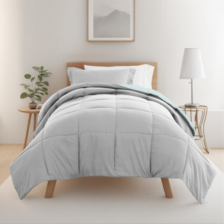Thumbnail 4: IENJOY HOME IENJOY HOME 8 Piece Solid Comforter Dorm Set Bundle 