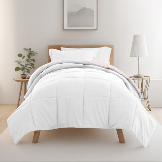 Thumbnail 4: IENJOY HOME IENJOY HOME 8 Piece Solid Comforter Dorm Set Bundle 