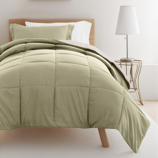 Thumbnail 3: IENJOY HOME IENJOY HOME 8 Piece Solid Comforter Dorm Set Bundle 