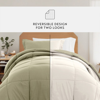 Thumbnail 8: IENJOY HOME IENJOY HOME 8 Piece Solid Comforter Dorm Set Bundle 